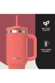 ShopZum Contigo Üniseks Yetişkin Streeterville Tumbler Pipetli Yalıtımlı Su Şişesi, 1.2l, Mercan - 4