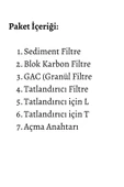 water jobs Açık Kasa Su Arıtma Cihazı Dörtlü Filtre Seti / Nsf Sertifikalı / Bağlantı Parçaları - 7