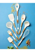 AROW Ladynur Pink&more 9 Parça Bambu & Silikon Chef Set - Beyaz - 7
