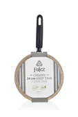 FALEZ Creamy Granit 24 Cm Krep Tavası - 6