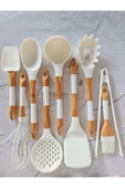 AROW Ladynur Pink&more 9 Parça Bambu & Silikon Chef Set - Beyaz - 1