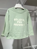 Baskılı Uzun Kollu Tişört – Haki - 3