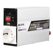 S-Link SL-300W 300w Dc12v-Ac230v Çakmaktan Power İnverter thumbnail 2