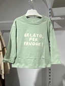 Baskılı Uzun Kollu Tişört – Haki - 4