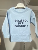 Baskılı Uzun Kollu Tişört – Mavi - 4