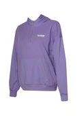 hummel Devon Zip Neck Hoodie Mor Kadın Hoodie - 1