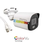 Plato PL-22995 5mp Color Vu Mikrofonlu 2.8 Mm 3 Atom Led Metal Kasa Ahd Bullet Kamera thumbnail 1