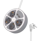 Vea VE-G604YU 4'lü 2 USB’li Anahtarlı 1.5 Metre Grup Priz - 1