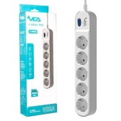 Vea VE-VEGA105 A Class 5'li Anahtarlı 1.5 Metre Akım Korumalı Priz - 4