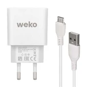 Weko WK-21436 2.1 Amper Telefon Şarj Adaptörü + Micro USB Kablo thumbnail 2