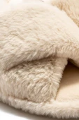 TWIGY TW ÇAPRAZ PELUŞ BEJ KADIN EV TERLİK 36/41 - 2