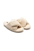 TWIGY TW ÇAPRAZ PELUŞ BEJ KADIN EV TERLİK 36/41 - 1
