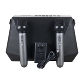 Shile SL-3A İki El Mikrofonlu Kumandalı USB/SD/BT Portatif Hoparlör thumbnail 1