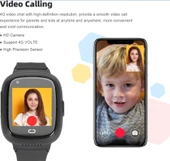 Akıllı Saat 2MP Kamera GPS Takibi Koldan Çıkarma Sensörü Suya Dayanıklı SOS Butonu Görüntülü Arama - 3