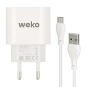 Weko WK-21441 PDU QC 3.0 Amper Telefon Şarj Adaptörü + Micro USB Kablo thumbnail 2