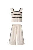 La Ciel Paris Kız Çocuk İkili Takım – Krem/Siyah - 1