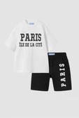 La Ciel Paris Baskılı Takım – Siyah & Beyaz - 1