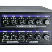 Dexun D-400 500 W USB-SD-BT 4-16 Ohm 6 Bölgeli 2 Mik. 3 Aux Giriş Trafolu Mixer Anfi thumbnail 3