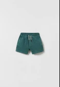 Denim Şort - Yeşil thumbnail 2