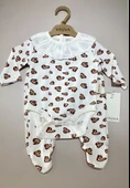 Bebek Zıbın & Pantolon Takımı – Kalpli Desen - 4