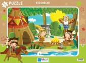 Blue Focus Red Indian (Kızılderili) - Puzzle 72 Parça - 1