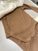 Bebek Zıbın 2 li Takım – Krem Desenli & Kahverengi - 3