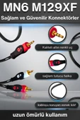 MN6 M129XF Rca Kablosu/3 Metre-3.5mm/aux Ses Kablosu-2rca Ses Kablosu-Ses Sistemi Uyumlu - 7