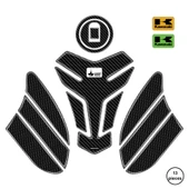 Kawasaki ZX-6R 2006 ile Uyumlu Kaydırmaz 6D Karbon 13 Parça Tank Pad Seti GC74 - 1
