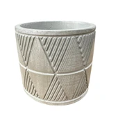 Bitki Tasarımı Ev dekorasyon Bej Piramit Beton Saksı Çiçeklik Saksılık - 5