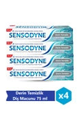 Sensodyne Derin Temizlik Diş Macunu 75 ml x 4 Adet - 1