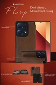 Xiaomi Redmi 13 4G Kılıf Flip Cover - Kırmızı - 3