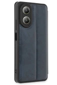 Oppo A38 Kılıf Flip Cover - Lacivert - 3