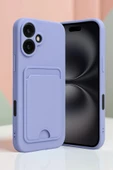 iPhone 16 Kılıf Kelvin Kartvizitli Silikon - Siyah - 2