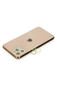 iPhone 11 Pro Max Renkli Kamera Lens Koruma Cam - Sarı-Turuncu - 1
