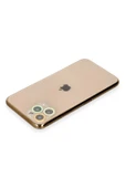 iPhone 11 Pro Max Renkli Kamera Lens Koruma Cam - Sarı-Turuncu - 2