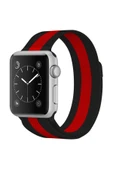 Apple Watch 38mm Metal Mıknatıslı Kordon - Siyah-Kırmızı - 1
