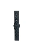 Watch 20mm Spor Delikli Kordon - Siyah-Füme - 2