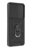 Xiaomi Mi 12T Pro Kılıf Pars Lens Yüzüklü Silikon - Siyah - 2
