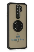 Xiaomi Redmi Note 8 Pro Kılıf Montreal Yüzüklü Silikon Kapak - Siyah - 2