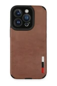 iPhone 14 Pro Max Kılıf Loop Deri Silikon - Kahverengi - 1