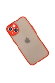 iPhone 14 Kılıf Montreal Silikon Kapak - Kırmızı - 2