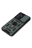 Samsung Galaxy M34 5G Kılıf Pars Lens Yüzüklü Silikon - Yeşil - 5
