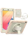 iPad 5 Air 9.7 Kılıf Strap New Tablet Kapak - Pembe - 1