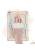 iPad 5 Air 9.7 Kılıf Strap New Tablet Kapak - Pembe - 3