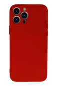 iPhone 13 Pro Max Kılıf Nano içi Kadife Silikon - Kırmızı - 1