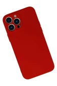 iPhone 13 Pro Max Kılıf Nano içi Kadife Silikon - Kırmızı - 2