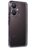 Vivo Y27 Kılıf Lensli Silikon - Mor - 1
