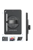 iPad 10.2 (7.nesil) Kılıf Hand Strap Tablet Kılıfı - Siyah - 2
