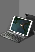 iPad Pro 12.9 (2024) Kılıf KC01 Smart Klavyeli Tablet Kılıfı - Siyah - 1