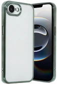 iPhone 16E Kılıf Lensli Silikon - Yeşil - 1